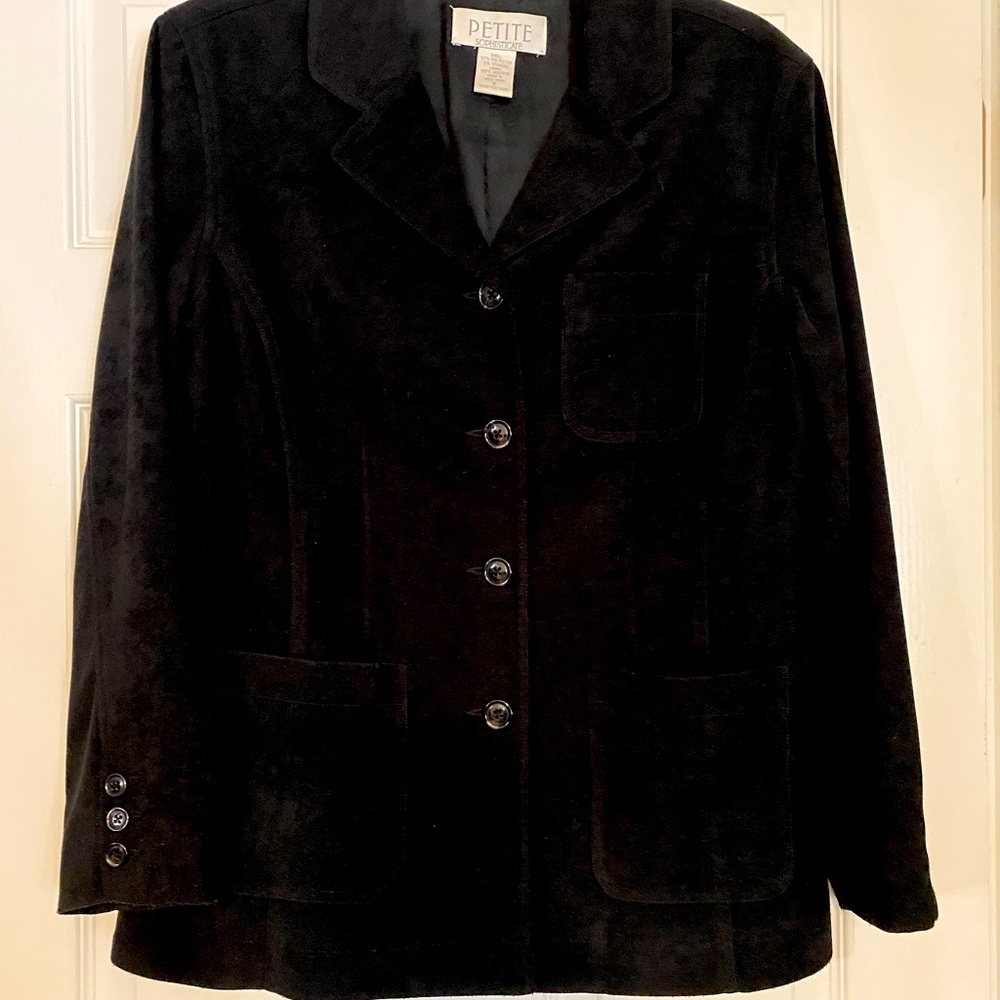 Black Petite Jacket. Three Pockets